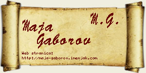 Maja Gaborov vizit kartica